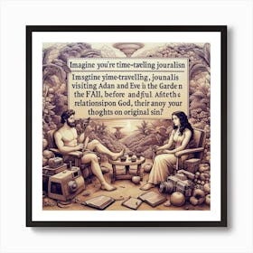 Imagine You'Re Time-Traveling Journalists Art Print