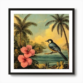 Bird On A Branch Art 5 Art Print