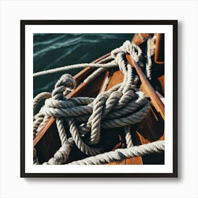 Ropes On A Boat 3 Art Print