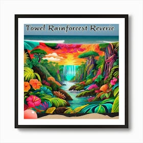 Towel design Rainforest reverie Art Print