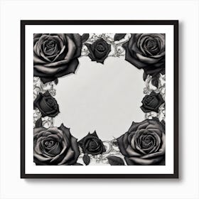 Black Roses 15 Art Print