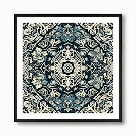 Ornate Floral Pattern Art Print