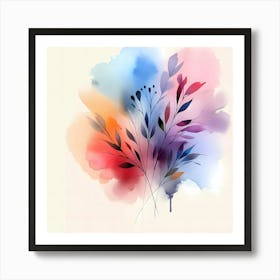 Watercolor Flowers 2 Art Print