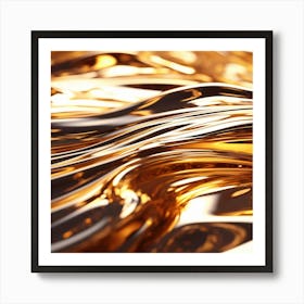 Gold Liquid Art Print