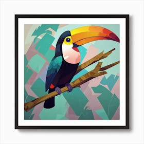 Cubism Art, Toucan 1 Art Print