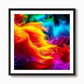 Color Brightness Vibrant Electric Power Gradient Vivid Intense Dynamic Radiant Glowing En (8) Art Print