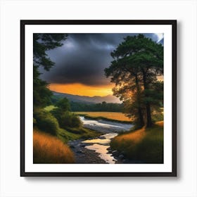 Sunset In The Valley 6 Art Print