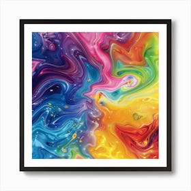 Rainbow Vortex (6) Art Print