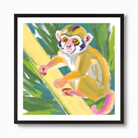 Squirrel Monkey 01 Art Print