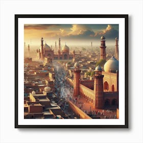 Sunrise In A City Art Print