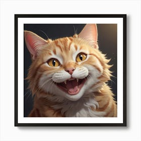 Illustrative Albedo A Smiling Cat 1 1 Art Print