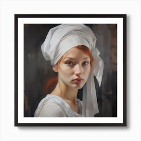 Portrait Of A Young Woman Art Print