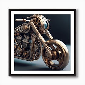 Steampunk Motorcycle Art Print