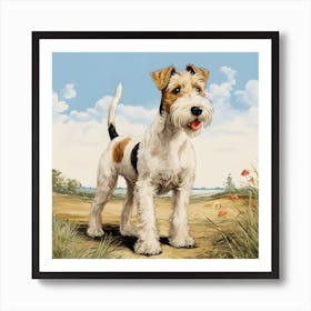 Wire Hair Fox Terrier Countryside 2 Art Print