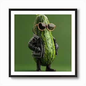 Pickle In Sunglasses Art Print