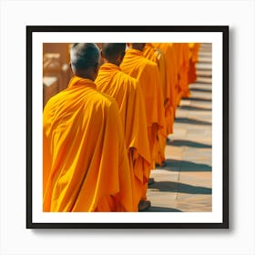 Monks In Thailand 1 Affiche