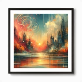 Abstract Horizons 45 Art Print