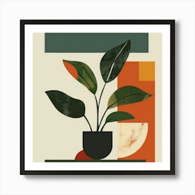 Abstract Plant Canvas Print 1 Art Print