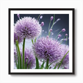 Purple Chives Art Print