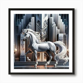 My White Horse, Digiart Art Print