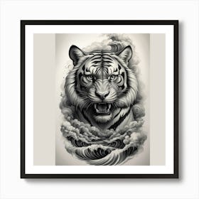 Tiger Tattoo Art Print