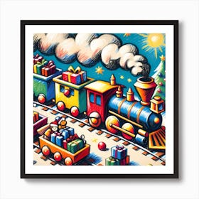 Super Kids Creativity:Christmas Train Art Print