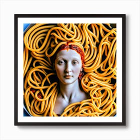 Lady Pasta Art Print