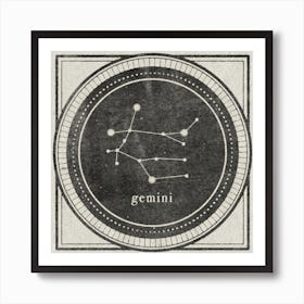 Zodiac Gemini Art Print