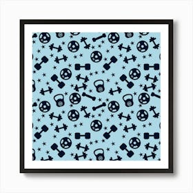 Gym Pattern Art Print