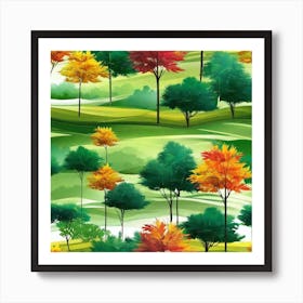 Autumn Trees 14 Art Print