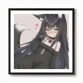 Kawaii Anime Girl Art Print