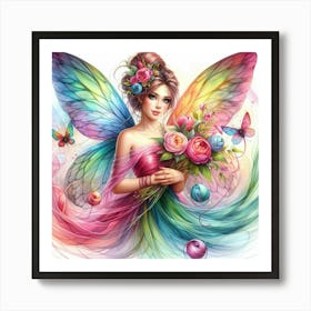 Rainbow Fairy Art Print