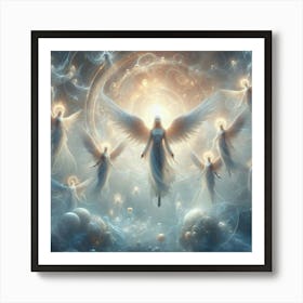 Angels In The Sky 7 Art Print