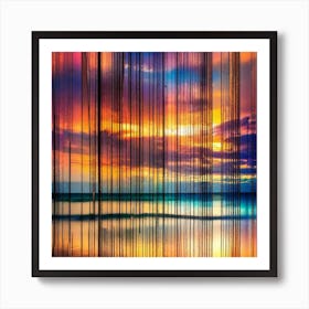 Sunset By Person 3 Art Print