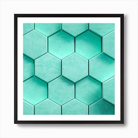 Hexagonal Tile Background Art Print