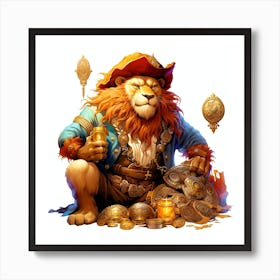 Pirate Lion Art Print