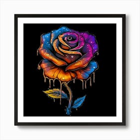 Dripping Rose 3 Art Print