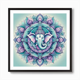 Ganesha Mandala Art Print