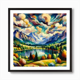 Lake And Clouds Art Print