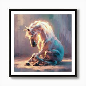 White Horse 2 Art Print