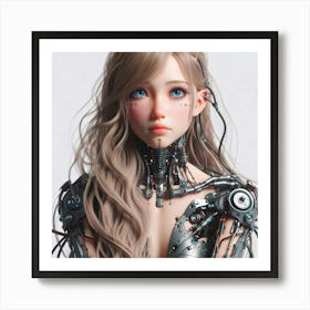 Cyborg Girl 4 Art Print