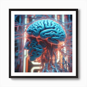 Brain - Brain Stock Videos & Royalty-Free Footage 9 Art Print