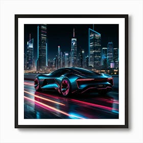 Futuristic Sports Car Art Print