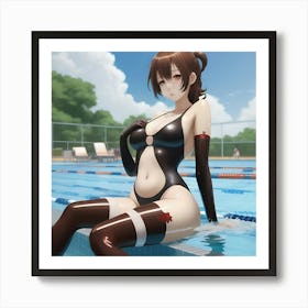 Sexy Girl In Swimsuit 1 Art Print