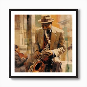 Saxophone Player 4 Art Print