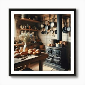 Old Fashioned Kitchen Affiche