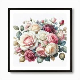 Bouquet Of Roses Art Print