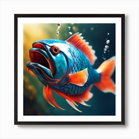 Fish In Water Art Print