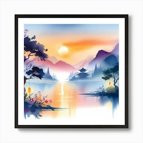 Asian Landscape Painting 30 Art Print