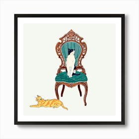 Cats At Home, Edward Penfield Art Print